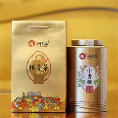 2017年潤(rùn)元昌 鳳凰新會(huì)小青柑陳皮柑普茶 阿柑先生 熟茶 500克 罐